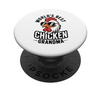 La Mejor gallina de Granja Divertida de Pollo del Mundo PopSockets PopGrip Adhesivo