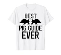La Mejor guía de Caza de jabalíes Camiseta gráfica económica, Hombre, Blanco, XL