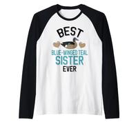 La Mejor Hermana Verde azulada de alas Azules de la Historia, Duck with Hearts Camiseta Manga Raglan