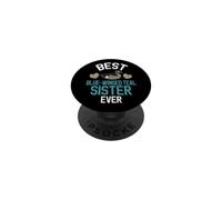 La Mejor Hermana Verde azulada de alas Azules de la Historia, Linda Amante de los Patos PopSockets PopGrip Adhesivo