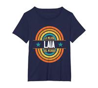 La Mejor Laia del Mundo - Divertido Nombre Laia Camiseta, Mujer Tallas Grandes, Azul Marino, 6XL Grande