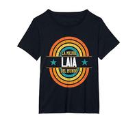 La Mejor Laia del Mundo - Divertido Nombre Laia Camiseta, Mujer Tallas Grandes, Negro, 6XL Grande