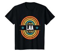 La Mejor Laia del Mundo - Divertido Nombre Laia Camiseta, Niños, Negro, 6 años
