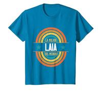 La Mejor Laia del Mundo - Divertido Nombre Laia Camiseta, Niños, Zafiro, 6 años