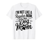La Mejor Madre de Todos los Tiempos, no Soy como una mamá Normal, Soy una Madre de Perros Camiseta gráfica económica, Hombre, Blanco, L