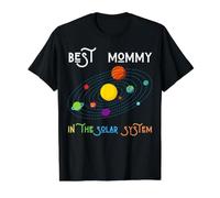 La Mejor Madre del Sistema Solar, la Vía Láctea, Galaxia Tierra, Nunca Camiseta gráfica económica, Hombre, Negro, L