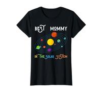La Mejor Madre del Sistema Solar, la Vía Láctea, Galaxia Tierra, Nunca Camiseta gráfica económica, Mujer, Negro, M