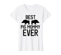 La Mejor mamá cerda de Caza de jabalíes Camiseta gráfica económica, Mujer, Blanco, M
