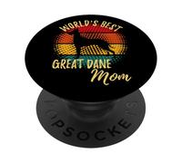 La Mejor mamá danesa del Mundo Divertido Retro Gran danés mamá PopSockets PopGrip Adhesivo