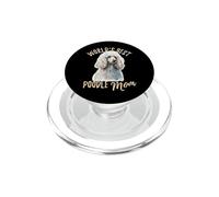 La Mejor mamá de caniche del Mundo, White Standard Poodle Momma PopSockets PopGrip para MagSafe
