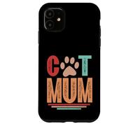 La mejor mamá de gato del mundo de la historia clásica retro Cat Mum Carcasa para iPhone 11