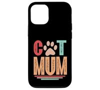 La mejor mamá de gato del mundo de la historia clásica retro Cat Mum Carcasa para iPhone 12/12 Pro