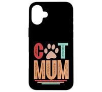 La mejor mamá de gato del mundo de la historia clásica retro Cat Mum Carcasa para iPhone 16 Plus