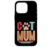 La mejor mamá de gato del mundo de la historia clásica retro Cat Mum Carcasa para iPhone 16 Pro