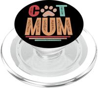 La mejor mamá de gato del mundo de la historia clásica retro Cat Mum PopSockets PopGrip para MagSafe