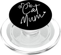 La Mejor mamá de Gato del Mundo Feline Cute Ears & Bigotes PopSockets PopGrip para MagSafe
