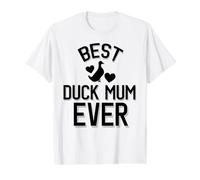 La Mejor mamá de Pato Camiseta gráfica económica, Hombre, Blanco, S