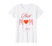 La Mejor mamá de Todos los Tiempos Camiseta gráfica económica, Mujer, Blanco, XS