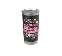 La Mejor Mama Del Mundo Best Mom in Spanish Mother's Day Vaso térmico de acero inoxidable de doble pared