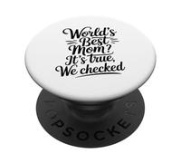 La Mejor Mamá del Mundo. Es Verdad. Lo Comprobamos. Amante PopSockets PopGrip Adhesivo