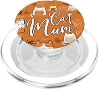 La Mejor mamá Felina de la Historia, Linda, Naranja, Kawaii, la mamá más Guay del Mundo PopSockets PopGrip para MagSafe