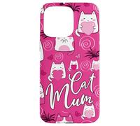 La Mejor mamá Felina de la Historia, Linda, Rosa, Kawaii, la mamá más Genial para Gatos Carcasa para iPhone 15 Pro MAX