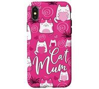 La Mejor mamá Felina de la Historia, Linda, Rosa, Kawaii, la mamá más Genial para Gatos Carcasa para iPhone X/XS
