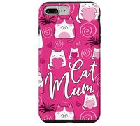 La Mejor mamá Felina de la Historia, Linda, Rosa, Kawaii, la mamá más Genial para Gatos Carcasa para iPhone 7 Plus/8 Plus