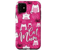 La Mejor mamá Felina de la Historia, Linda, Rosa, Kawaii, la mamá más Genial para Gatos Carcasa para iPhone 11