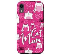 La Mejor mamá Felina de la Historia, Linda, Rosa, Kawaii, la mamá más Genial para Gatos Carcasa para iPhone XR