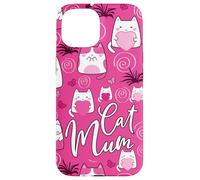 La Mejor mamá Felina de la Historia, Linda, Rosa, Kawaii, la mamá más Genial para Gatos Carcasa para iPhone 15