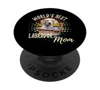 La Mejor mamá Labrador del Mundo Adorable mamá Labrador Amarilla PopSockets PopGrip Adhesivo