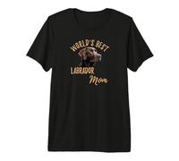 La Mejor mamá labradora del Mundo Orgullosa Chocolate Labrador Mama Camiseta Premium