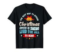 La mejor manera de difundir la alegría navideña es cantar en Camiseta