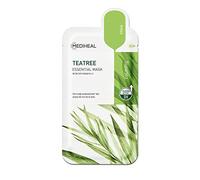 La mejor mascarilla coreana oficial Mediheal - Mascarilla facial Tea Tree Essential en 10 unidades para todos los tipos de piel que calma, trata las manchas y controla la grasitud