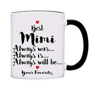 La Mejor Mimi. Siempre Lo Fue... Siempre Lo Es... Siempre Será... Tu Favorita. Tazas De Cerámica Divertido Tazas De Desayuno Duradero Taza De Café Para Escuela Hogar Espresso 330Ml