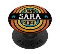 La Mejor Sara de Todos los Tiempos - Nombre Divertido Sara PopSockets PopGrip Adhesivo