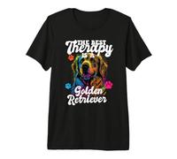 La Mejor Terapia es un Perro Golden Retriever: mamá, papá, Goldie Camiseta Premium
