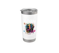 La mejor terapia es un perro Golden Retriever: mamá, papá, Goldie Vaso térmico de acero inoxidable de doble pared