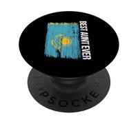 La mejor tía kazaja de la historia Ropa de tía de Kazajstán PopSockets PopGrip Adhesivo
