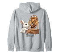 La mentalidad es Todo Conejo León Motivación Sudadera con Capucha