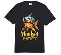 La mentalidad es Todo Goldfish Shark Divertido audaz Motivacional Comfort Colors Adult Heavyweight T-Shirt