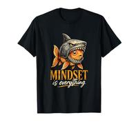 La mentalidad es Todo Goldfish Shark Inspirando Motivacional Camiseta