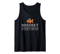 La mentalidad es Todo inspiradora Motivacional Lindo pez Dorado Camiseta sin Mangas
