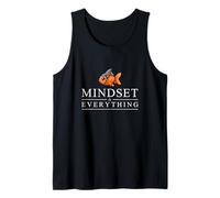 La mentalidad es Todo inspiradora Motivacional Lindo pez Dorado Camiseta sin Mangas