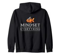 La mentalidad es Todo inspiradora Motivacional Lindo pez Dorado Sudadera con Capucha