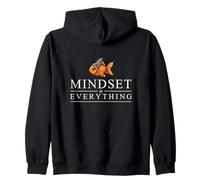 La mentalidad es Todo inspiradora Motivacional Lindo pez Dorado Sudadera con Capucha