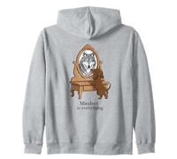 La mentalidad es Todo lo Que el Perro Salchicha ve Lobo Interior Sudadera con Capucha