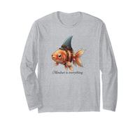 La mentalidad es Todo pez Dorado de tiburón Motivacional Manga Larga