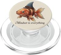 La mentalidad es Todo pez Dorado de tiburón Motivacional PopSockets PopGrip para MagSafe